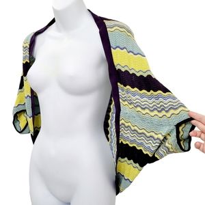 BCBGMaxAzria Multicolor Zigzag Pattern Women Cardigan